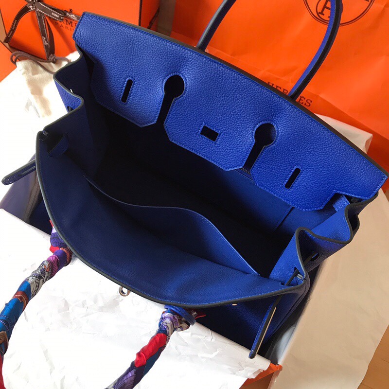 Hermes Birkin 35CM Togo Leather Handbag Dark Sea Blue